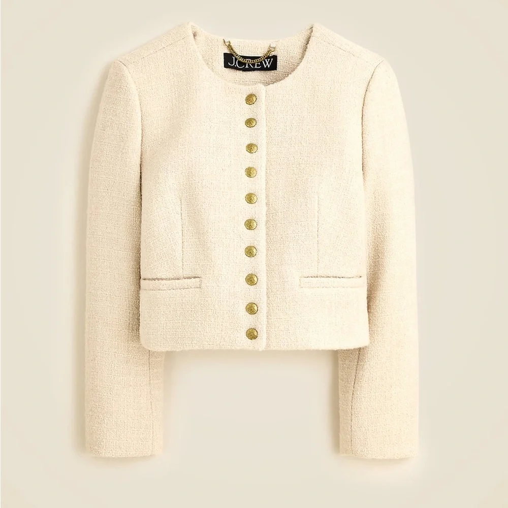 J crew natural Bridgette lady jacket in tweed